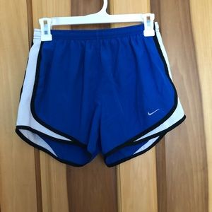 Royal blue nike running shorts